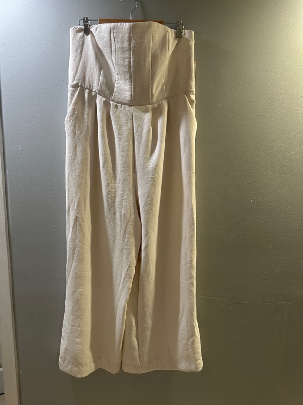 a new day Strapless Wide-Leg Jumpsuit - Cream